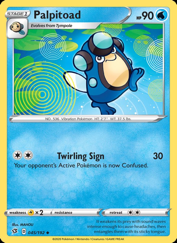 Palpitoad 45/192 - Rebel Clash Pokemon card