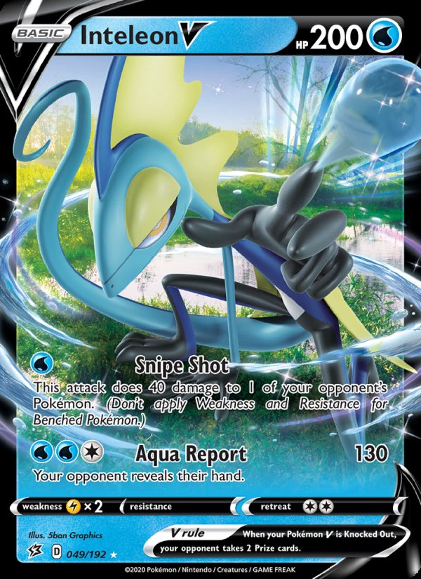 Inteleon V 49/192 - Rebel Clash Pokemon card