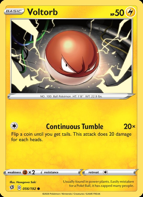 Voltorb 56/192 - Rebel Clash Pokemon card
