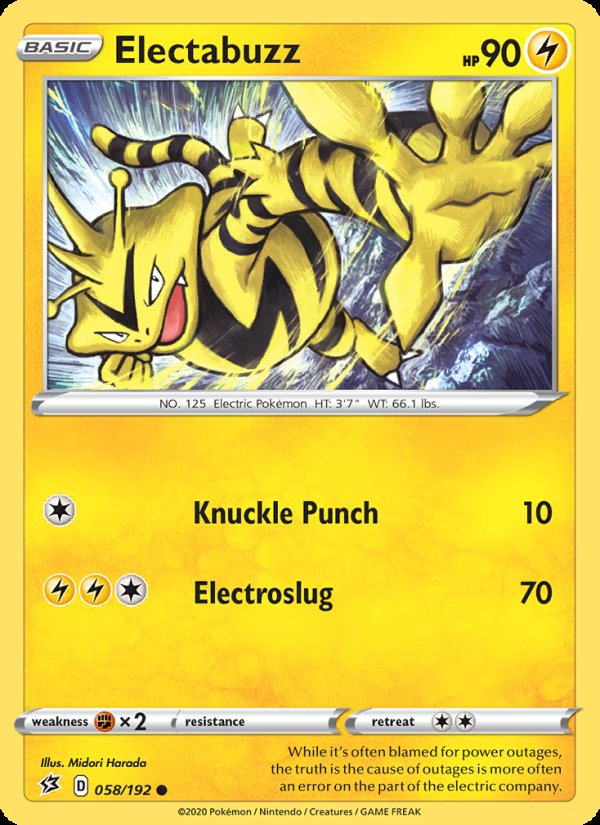 Electabuzz 58/192 - Rebel Clash Pokemon card
