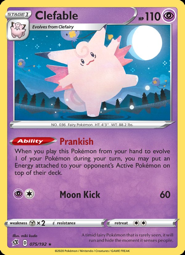 Clefable 75/192 - Rebel Clash Pokemon card