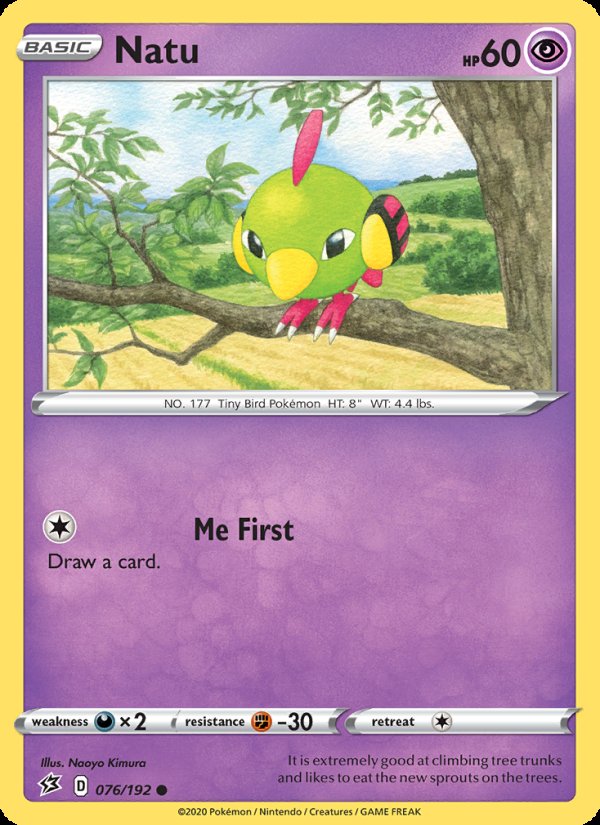 Natu 76/192 - Rebel Clash Pokemon card