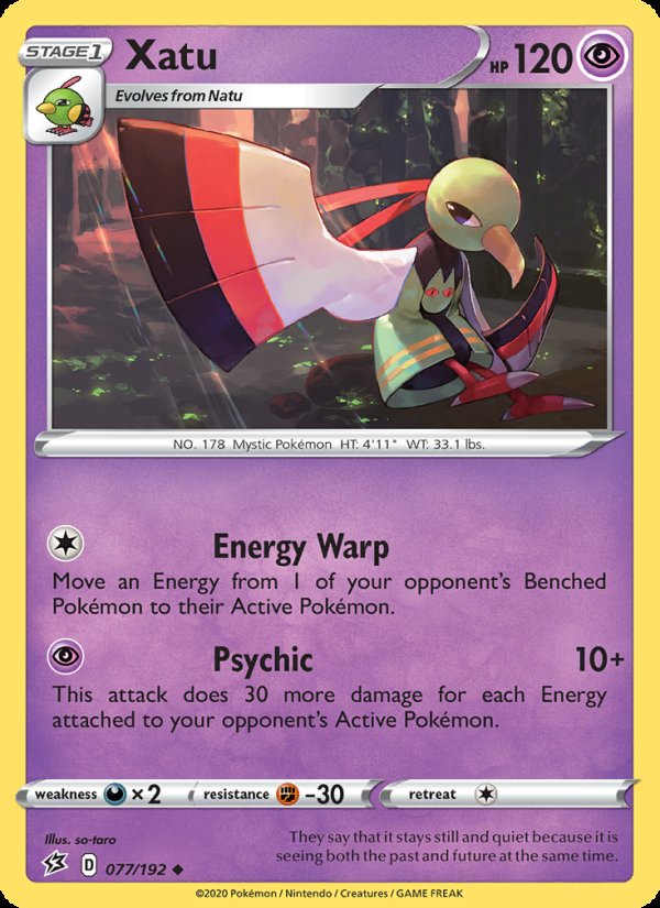 Xatu 77/192 - Rebel Clash Pokemon card
