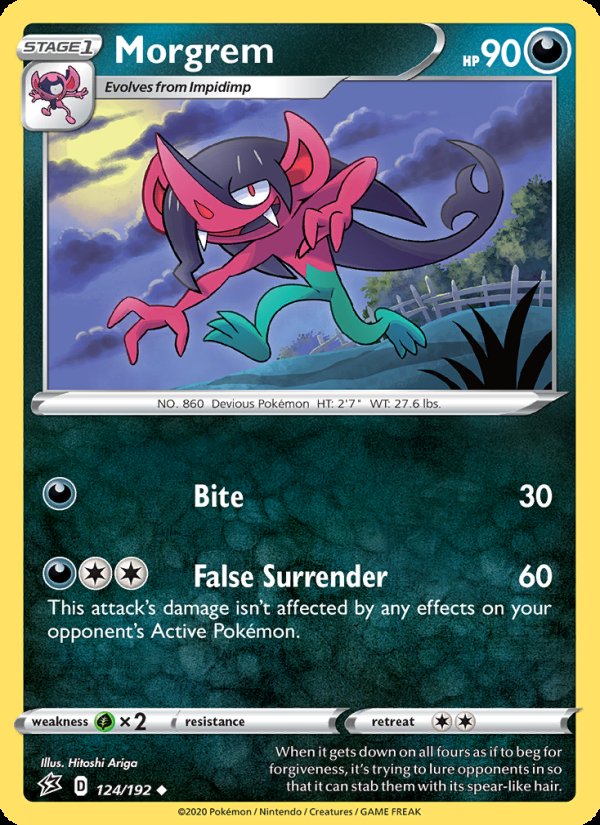 Morgrem 124/192 - Rebel Clash Pokemon card
