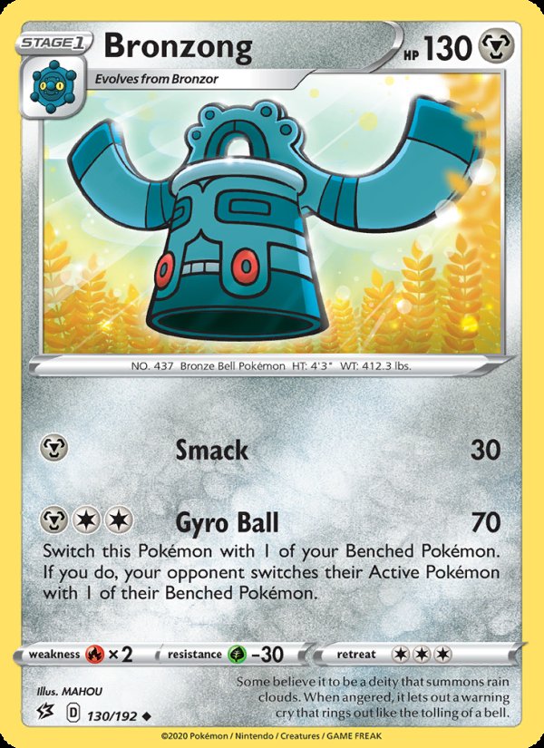 Bronzong 130/192 - Rebel Clash Pokemon card