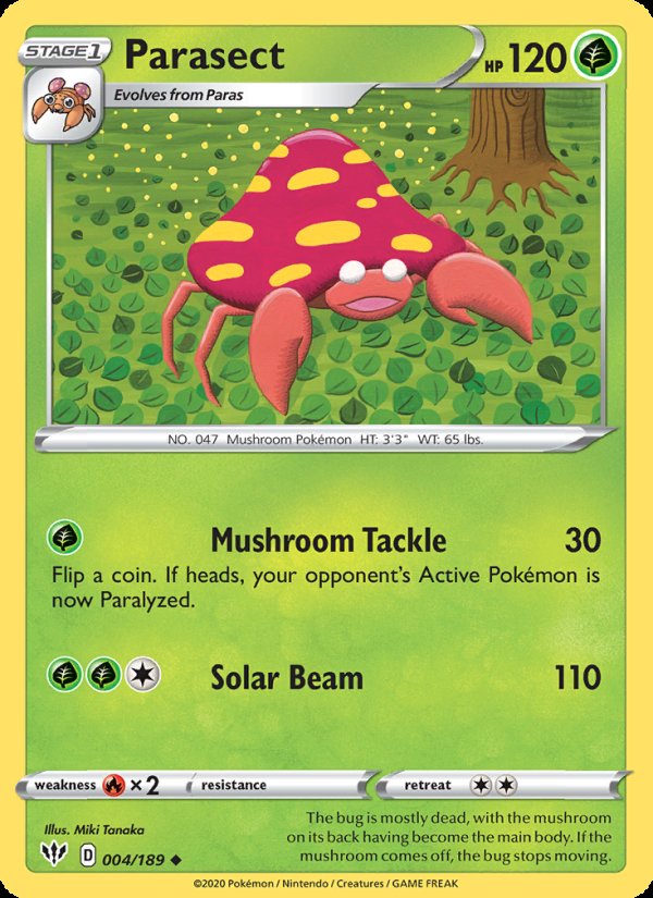 Parasect 4/189 - Darkness Ablaze Pokemon card