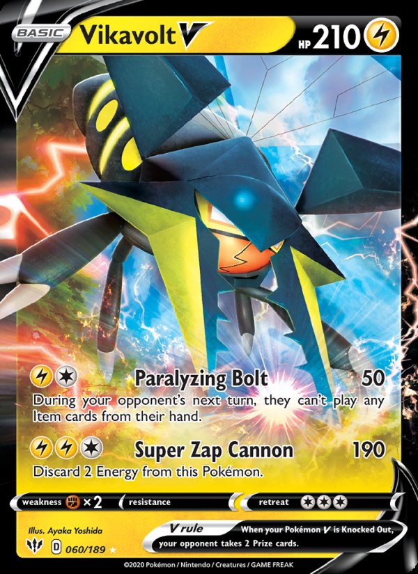 Vikavolt V 60/189 - Darkness Ablaze Pokemon card