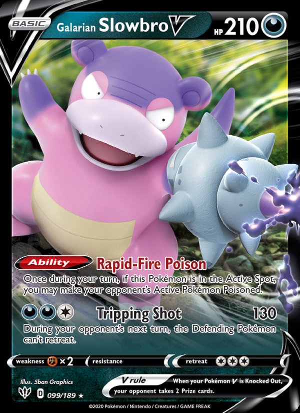 Galarian Slowbro V 99/189 - Darkness Ablaze Pokemon card