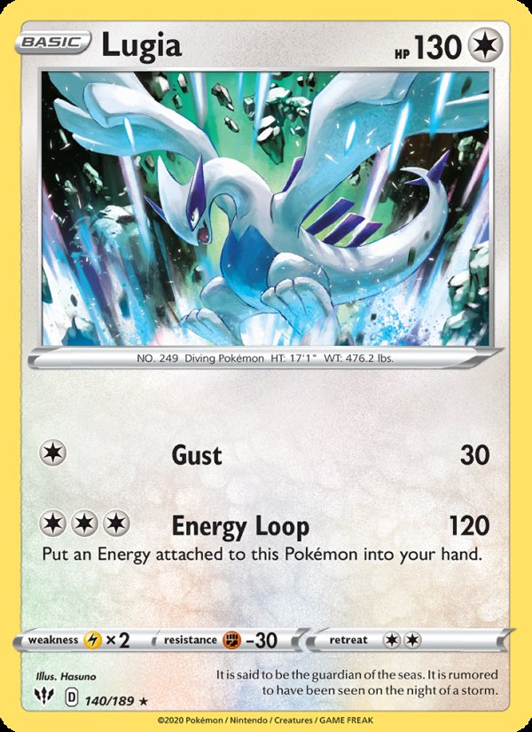 Lugia 140/189 - Darkness Ablaze Pokemon card