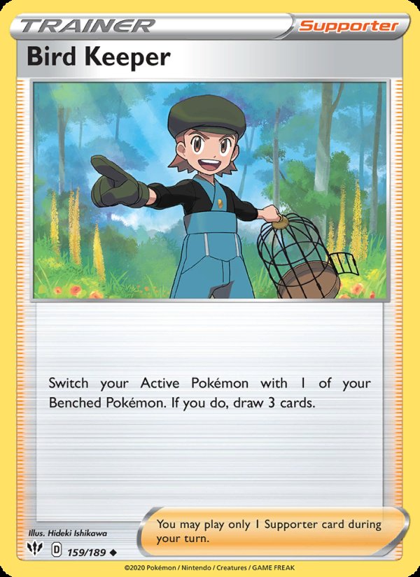 Bird Keeper 159/189 - Darkness Ablaze Pokemon card