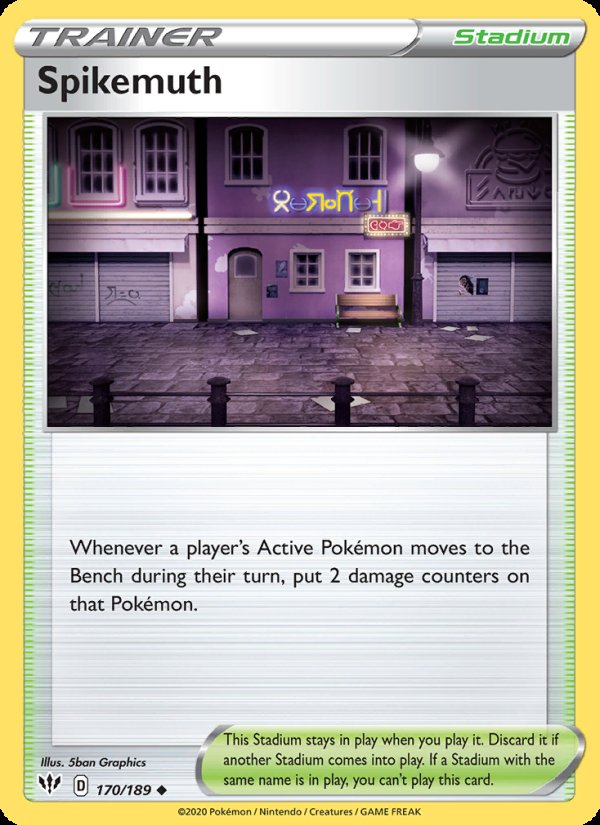 Spikemuth 170/189 - Darkness Ablaze Pokemon card