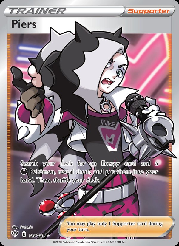 Piers 187/189 - Darkness Ablaze Pokemon card