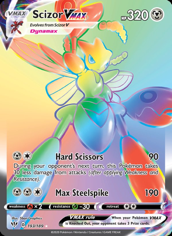 Scizor VMAX 193/189 - Darkness Ablaze Pokemon card