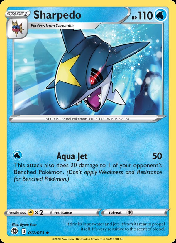 Sharpedo 12/73 - Champion's Path Pokemon card