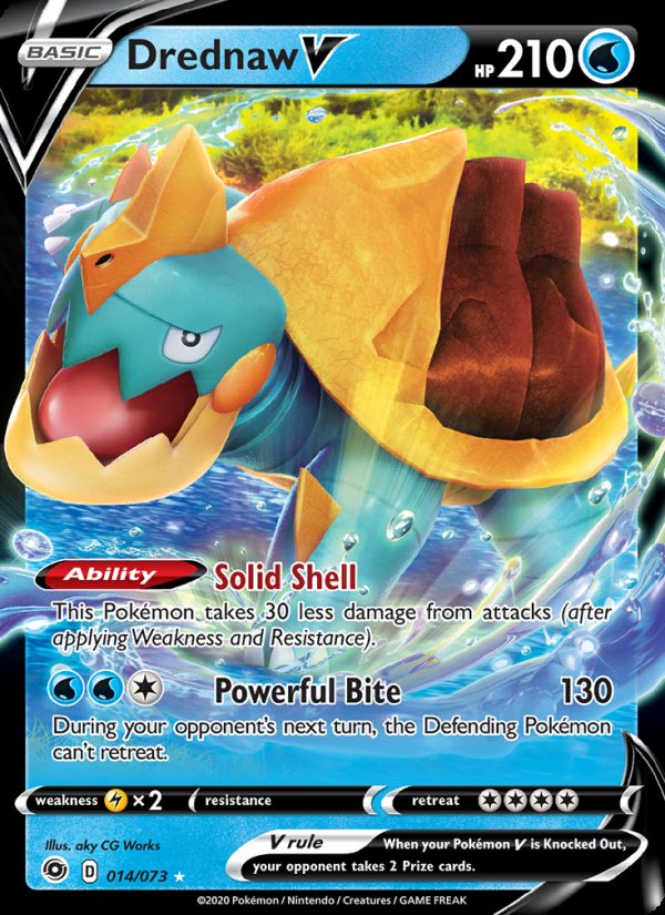 Drednaw V 14/73 - Champion's Path Pokemon card