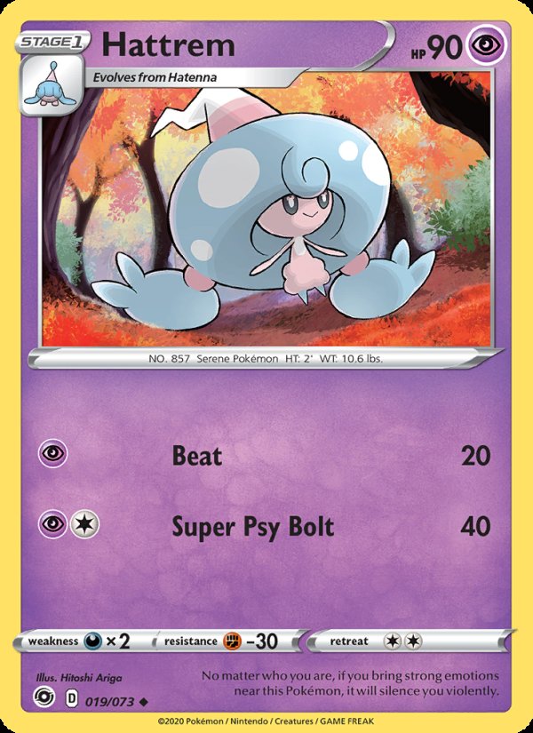 Hattrem 19/73 - Champion's Path Pokemon card