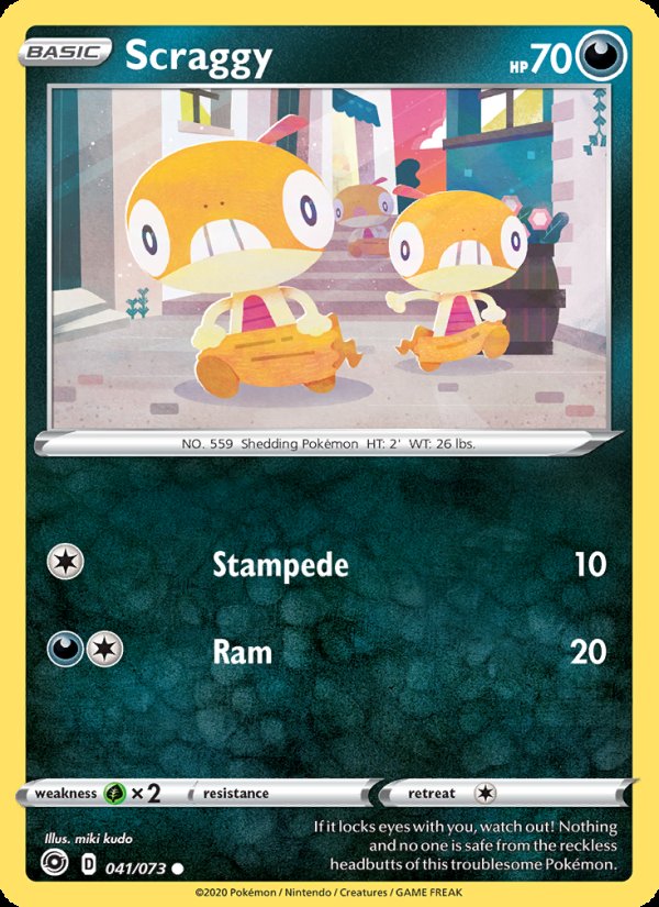 Scraggy 41/73 - Champion's Path Pokemon card