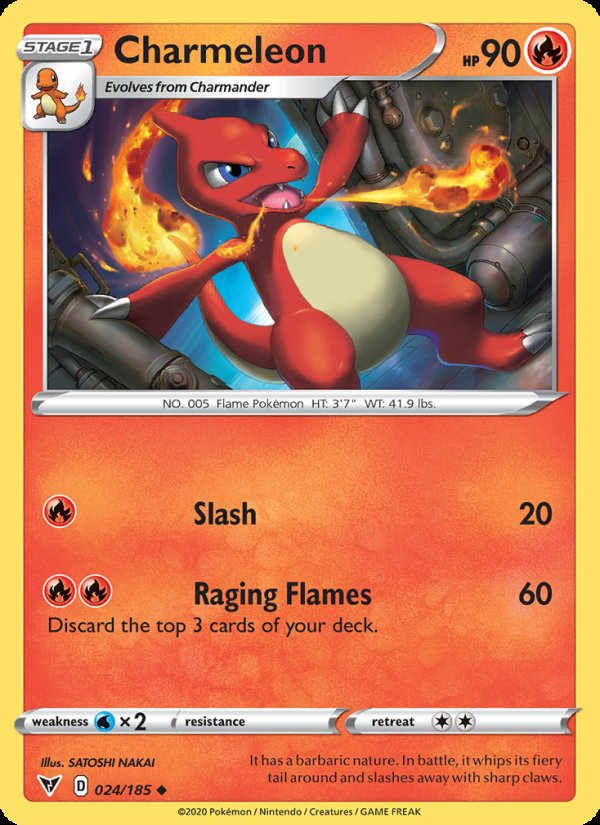 Charmeleon 24/185 - Vivid Voltage Pokemon card