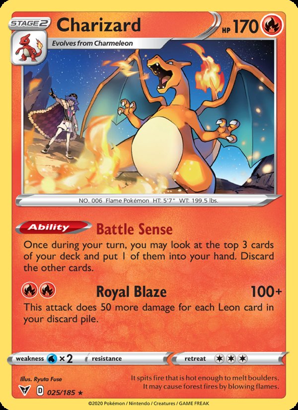 Charizard 25/185 - Vivid Voltage Pokemon card