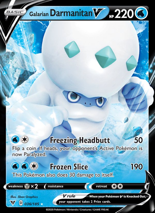 Galarian Darmanitan V 36/185 - Vivid Voltage Pokemon card