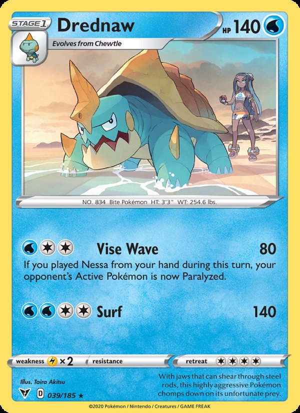 Drednaw 39/185 - Vivid Voltage Pokemon card