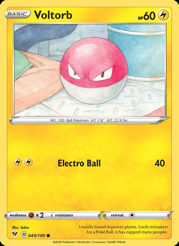 Voltorb 45/185 - Vivid Voltage Pokemon card