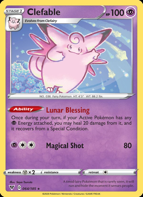 Clefable 64/185 - Vivid Voltage Pokemon card