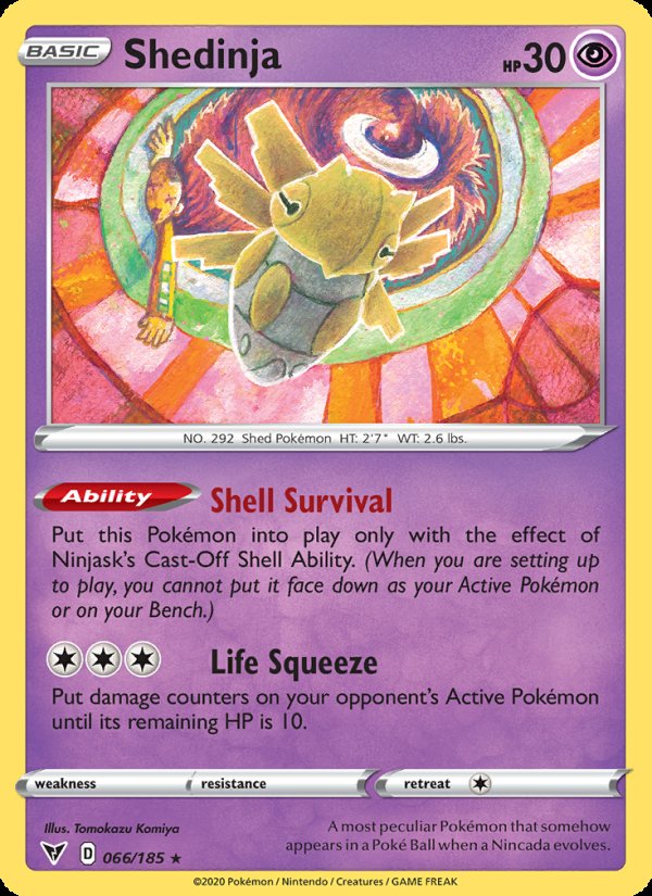 Shedinja 66/185 - Vivid Voltage Pokemon card