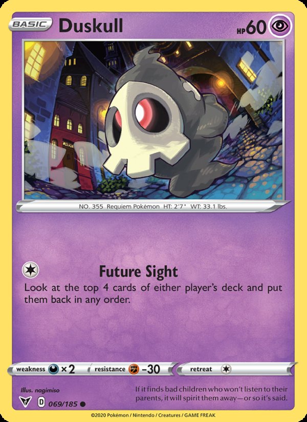 Duskull 69/185 - Vivid Voltage Pokemon card