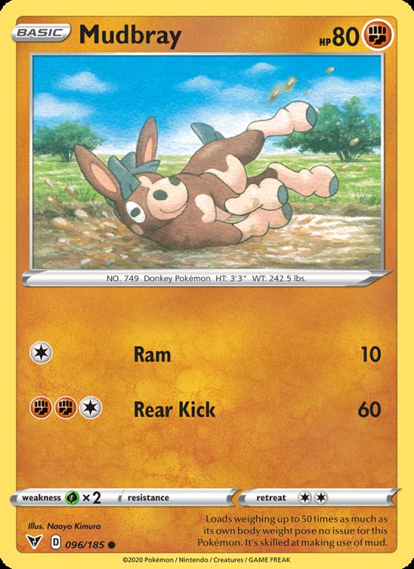 Mudbray 96/185 - Vivid Voltage Pokemon card