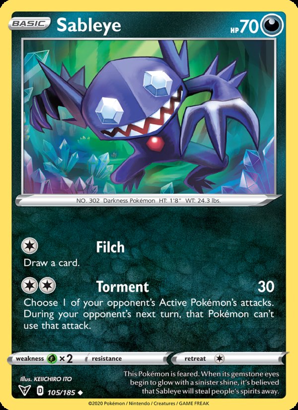 Sableye 105/185 - Vivid Voltage Pokemon card