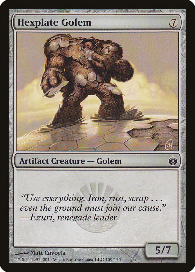 Hexplate Golem 109 - Mirrodin Besieged MTG card