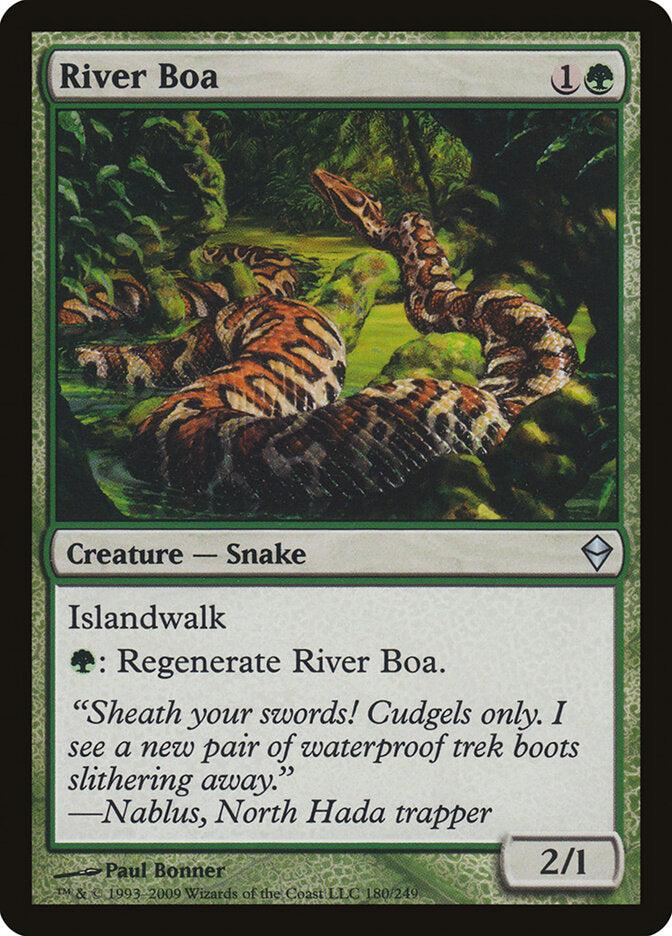 River Boa 180 - Zendikar MTG card