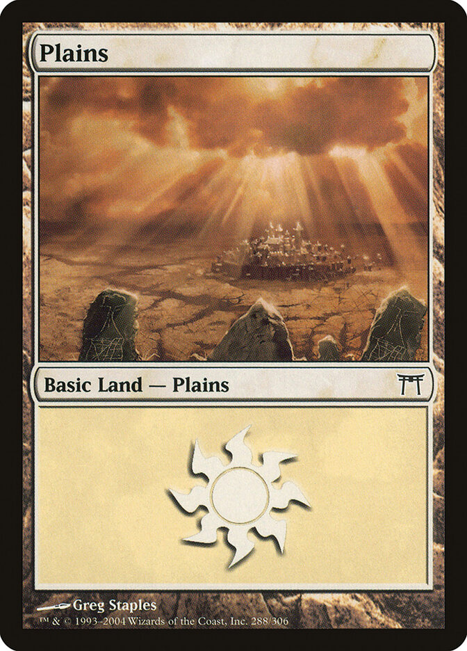 Plains 288 - Champions of Kamigawa MTG card