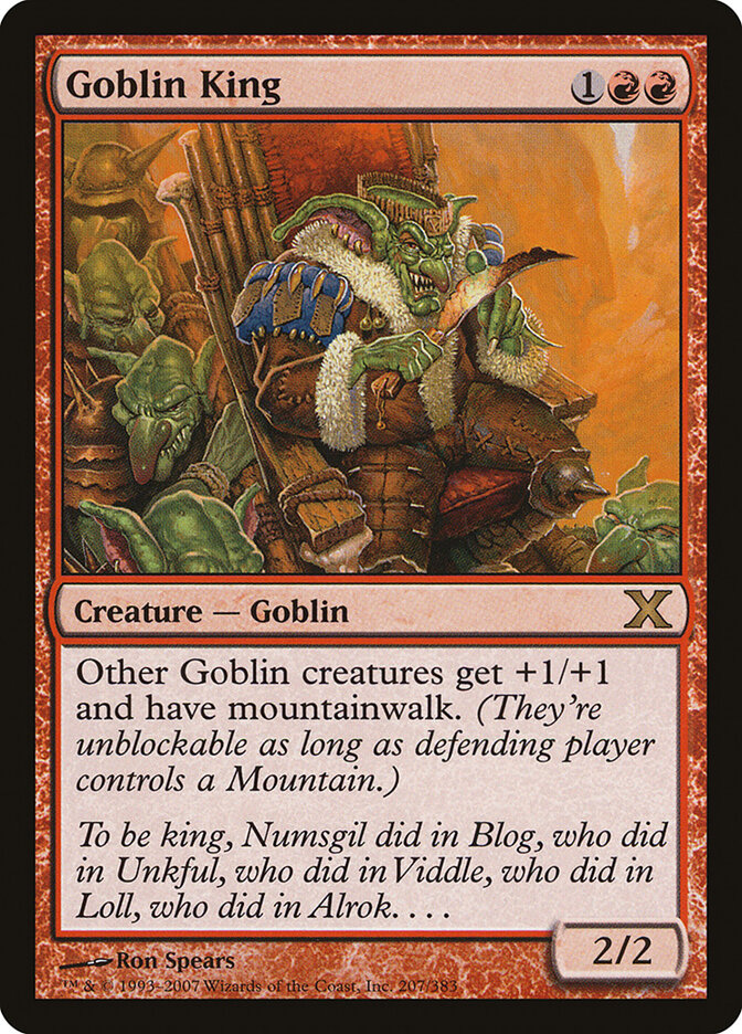 Goblin King 207 - Tenth Edition MTG card