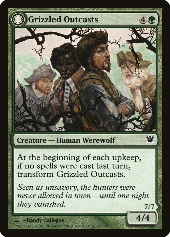Grizzled Outcasts // Krallenhorde Wantons 185 - Innistrad MTG card