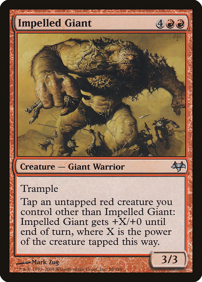 Impelled Giant 58 - Eventide MTG card