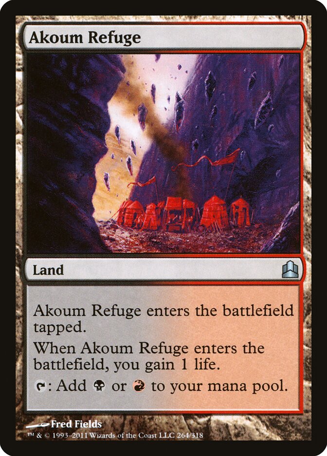 Akoum Refuge 264 - Commander 2011 MTG card