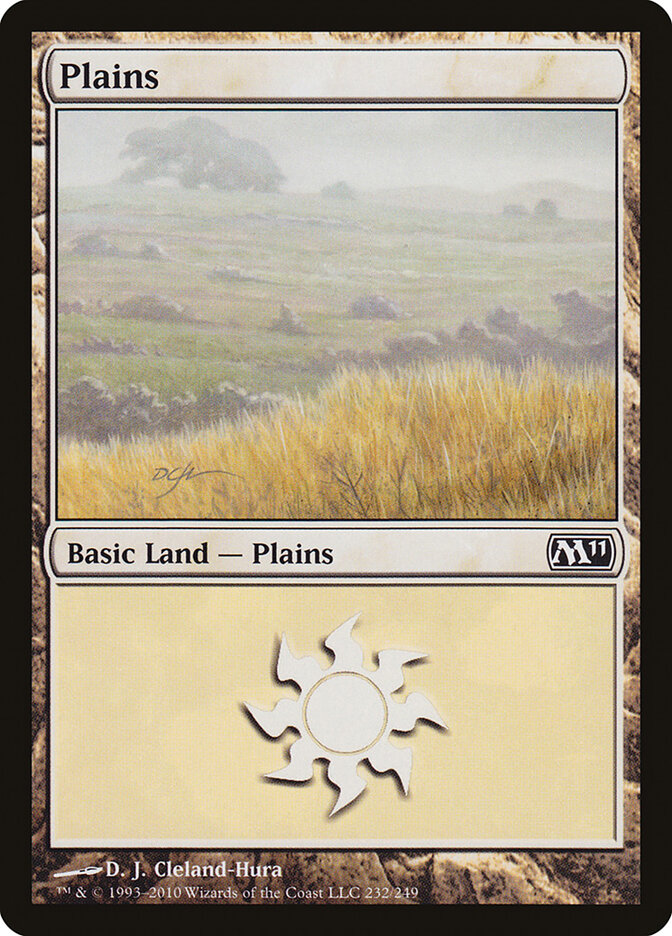 Plains 232 - Magic 2011 MTG card