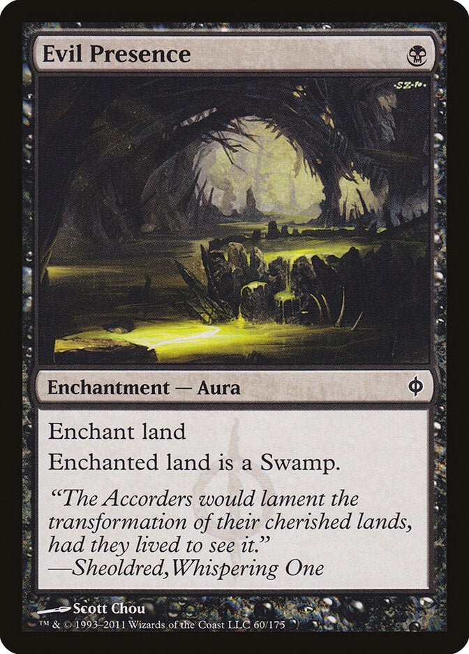 Evil Presence 60 - New Phyrexia MTG card