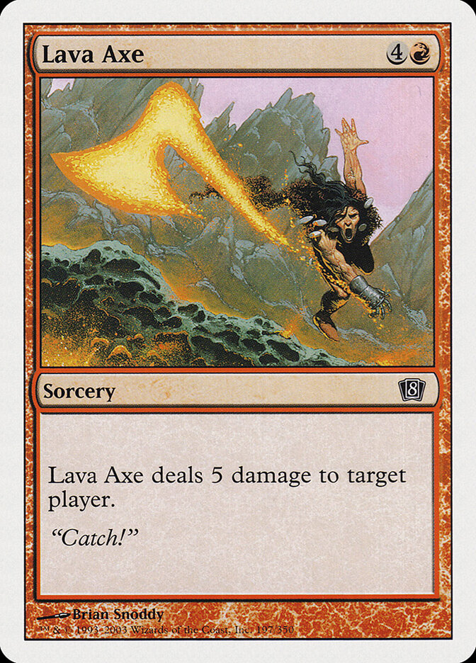 Lava Axe 197 - Eighth Edition MTG card