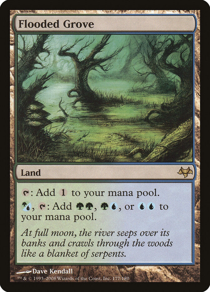 Flooded Grove 177 - Eventide MTG card