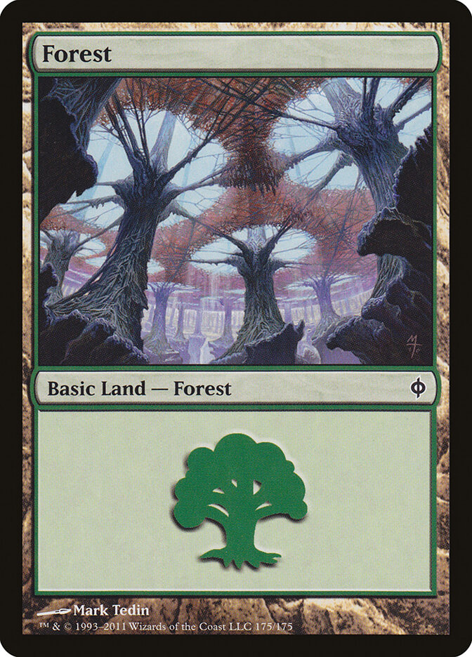 Forest 175 - New Phyrexia MTG card