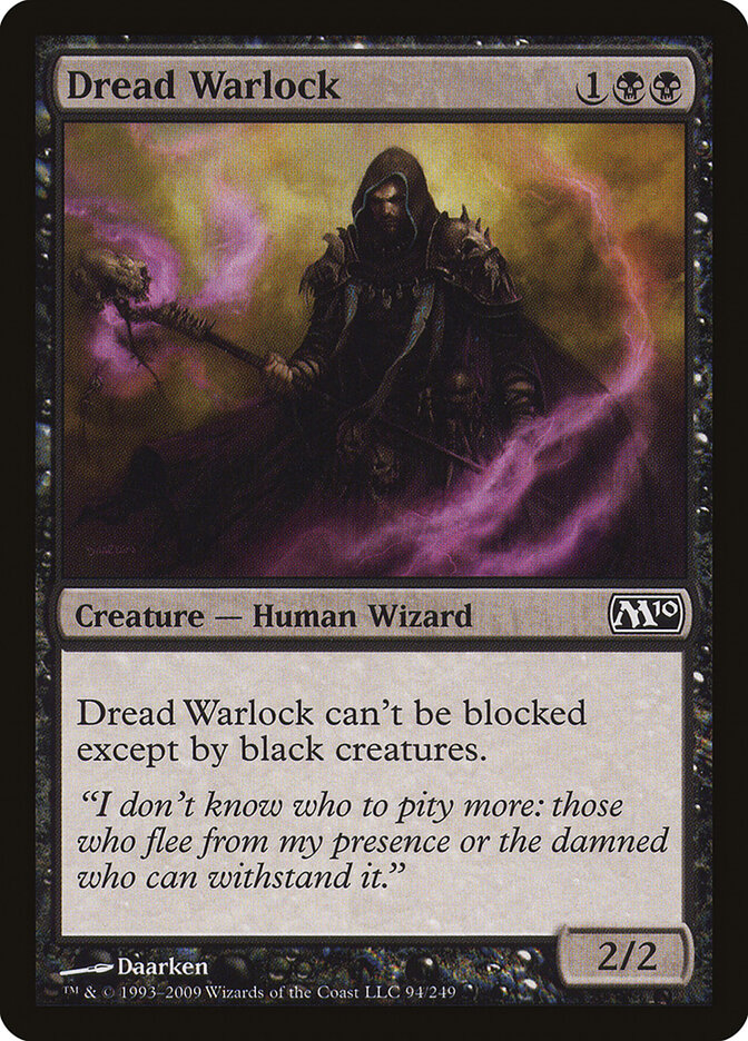 Dread Warlock 94 - Magic 2010 MTG card