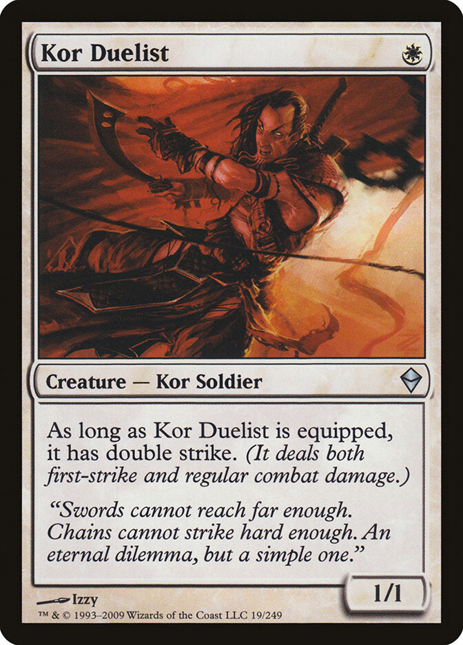 Kor Duelist 19 - Zendikar MTG card