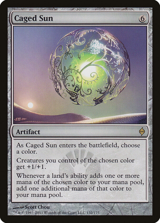Caged Sun 132 - New Phyrexia MTG card