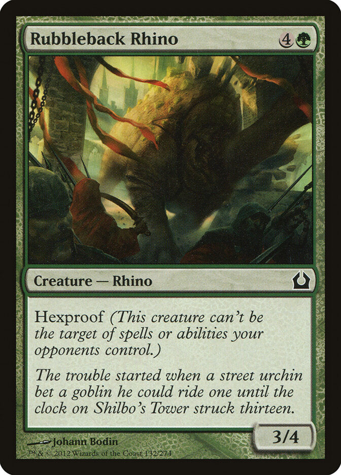 Rubbleback Rhino 132 - Return to Ravnica MTG card