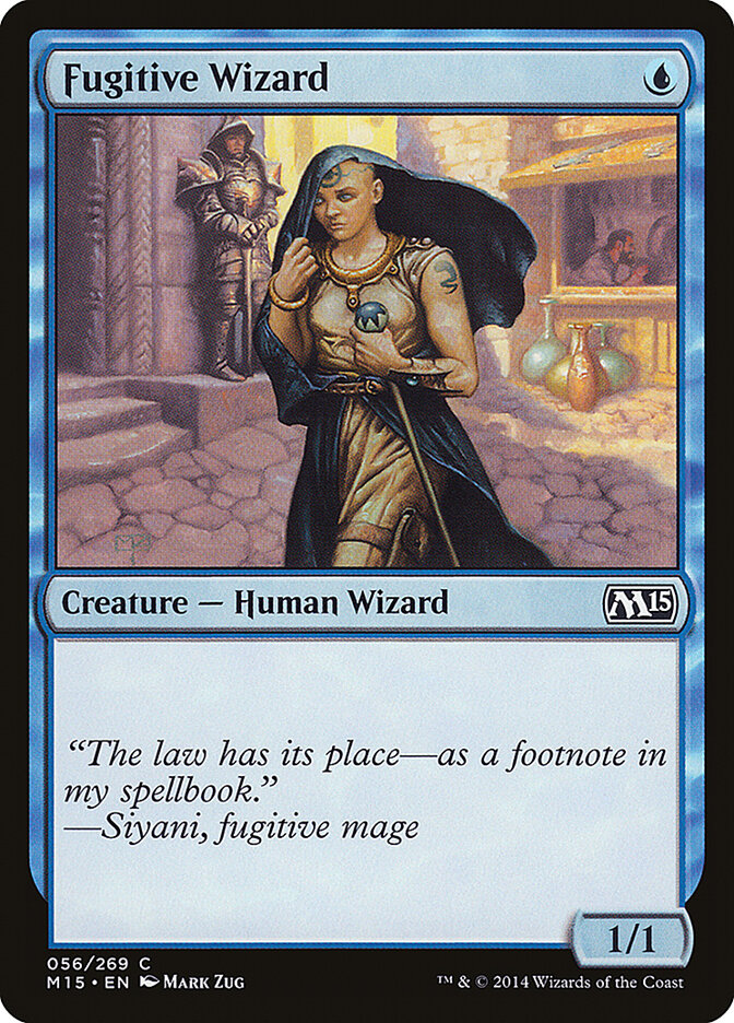 Fugitive Wizard 56 - Magic 2015 MTG card