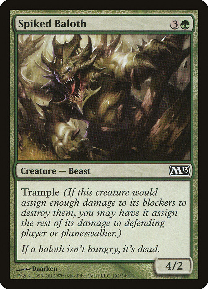 Spiked Baloth 192 - Magic 2013 MTG card