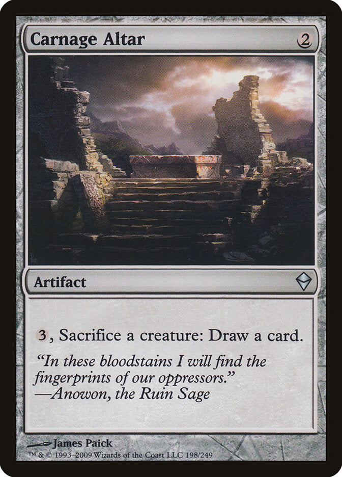 Carnage Altar 198 - Zendikar MTG card
